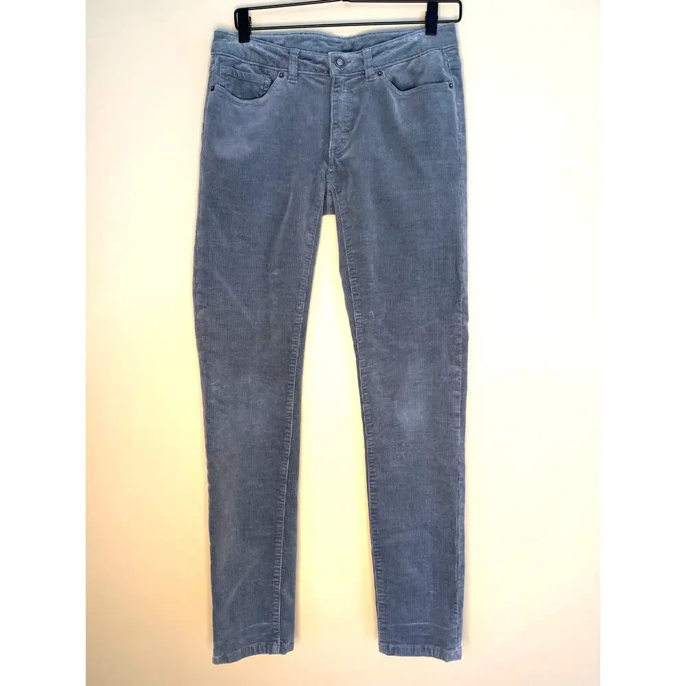 Patagonia Womens Fitted Corduroy Pants Organic Cotton Gray Blue Size 27 - Picture 2 of 9